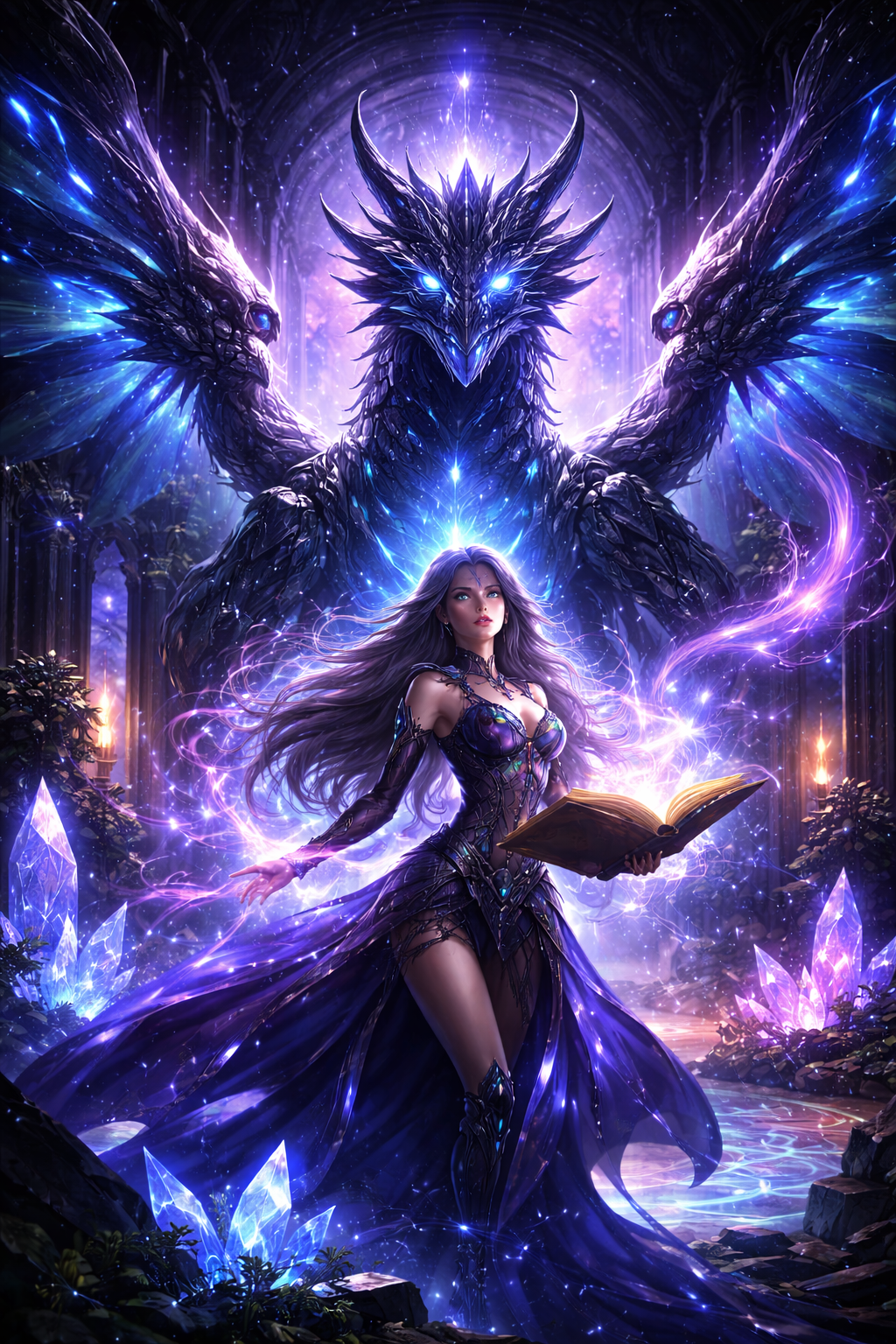 Пример вертикального AI-визуала в VoiceMind Art